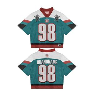 Boxy Fit Mesh <b>Polyester</b> Streetwear Sublimation Screen Print Vintage Oversized Football Soccer Jersey <b>Tshirts</b> for Men - Product Image 5