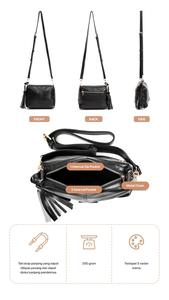 Elegante Bolso de Moda SACHIE para Mujer, de Cuero Sintético con Patrón de Letras, Correa Ajustable, Cierre de Cremallera, Asa Suave y Duradera, Pequeño, para Cosméticos - Product Image 5