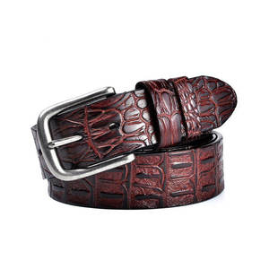 Ceinture Classique Vintage Haut de Gamme pour Homme en Cuir de Vachette Véritable avec Boucle Carrée en Alliage, Respirante, Motif Uni, Ajustement Personnalisé 2026 - Product Image 4