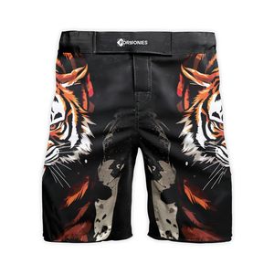 Men MMA Shorts Print <b>Elastic</b> Waist Gym Training Kickboxing Lightweight Quick Dry Colorful top mens mma martial arts - Product Image 3