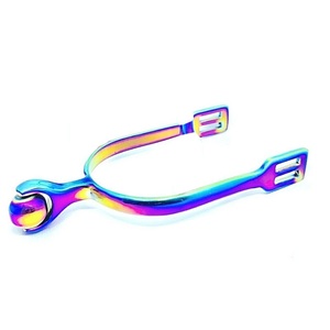 Mors de cheval en acier inoxydable, couleur arc-en-ciel, équipement d'équitation western, mors de cheval coloré en acier inoxydable - Product Image 5
