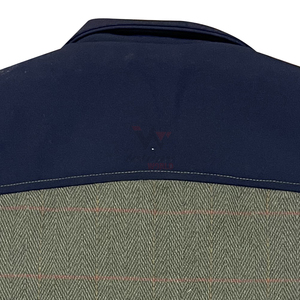 Chaleco de Caza al por Mayor, de Lana Tweed Acolchado y Forrado, Azul Marino, con Hombros Reforzados, OEM, Ropa de Campo para Hombre - Product Image 4