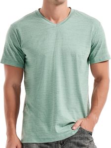 Camiseta Casual de Manga Corta con Cuello Redondo para Hombre, Color Verde Menta Jaspeado, con Estampado Animal, Tejido Transpirable y Corte Regular - Product Image 4