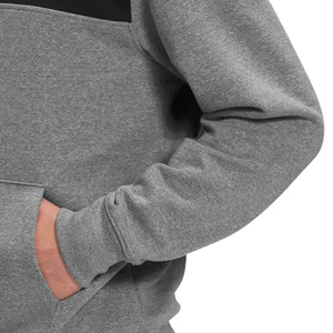 Sudadera con Capucha para Hombre, Diseño Color Block, Gris y Negro, Felpa Francesa, Corte Regular, Informal, para Otoño, con Bolsillos - Product Image 5