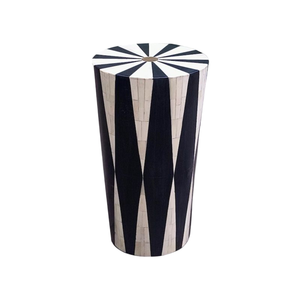Table d'appoint marocaine en os incrusté, tabouret hexagonal floral de luxe, table d'appoint en bois massif de qualité supérieure pour hôtels de charme - Product Image 2