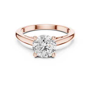 Bague de Fiançailles Solitaire Ronde en Diamant de 1,50 Carat en Or Rose 18K avec Sertissage Collet – Vente en Gros Fournisseur - Product Image 1