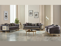 Ensemble de canapés carrés modernes en teck massif, luxe, 8 places, velours, écologique, pour appartement, salon, villa, hôtel