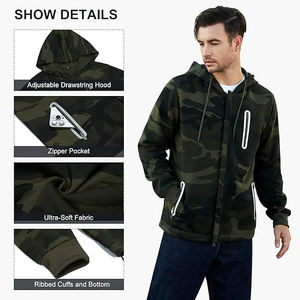 Sudadera con Capucha de Forro Polar para Hombre, Mezcla de Algodón y Spandex, con Bolsillo Canguro y Cordón Ajustable, Estilo Casual y Ecológico - Product Image 5