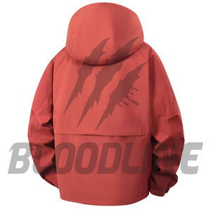 Waterproof light blue hooded <b>jacket</b> Printed full sleeve winter wear Unisex motorcycle <b>racing</b> <b>jacket</b> - Product Image 4