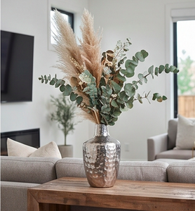 Shining Silver Aluminium <b>Vase</b> <b>Beautiful</b> Modern Centrepiece For Living Room Dining Table Wedding Office And Garden Decor - Product Image 5