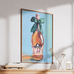 งานศิลปะติดผนังสำหรับวันหยุด, ภาพประกอบขวดน้ำดีไซน์สวยงาม, งานศิลปะตกแต่งผนังห้องครัวแบบศิลปะ, ภาพพิมพ์บนผ้าใบ - Product Image 3