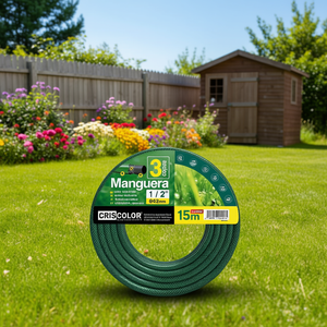 Tuyau d'arrosage de jardin MANGUERA 15M et enrouleur, tuyau d'eau 1/2 pouce - Product Image 3