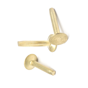 Rivets à tête OEM personnalisés en laiton massif et aluminium usinés CNC, rivets ronds en acier massif, fixations - Product Image 1