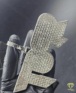 Hip Hop Iced Out SPOT <b>Name</b> <b>Necklace</b> 18K Gold Plated Lab Grown Diamond Pendant GIA Certified Bling Jewelry Gift for Men & Women - Product Image 4