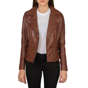 Veste en cuir pour femme de qualité supérieure, respirante, anti-rides, imperméable, écologique, légère et de qualité premium. - Product Image 3