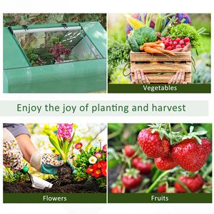 Mini serre avec fenêtres et porte à fermeture éclair, petit abri de jardin pour la plantation, jardinière extérieure, serre chaude pour plantes - Product Image 5