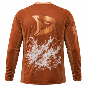 Maillot de pêche personnalisé OEM pour homme, grande taille, manches longues, UPF 50+, séchage rapide, sublimation, performance, 100% polyester - Product Image 3