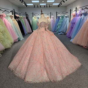 ชุดราตรีปักเลื่อมประดับลูกปัดแบบเปิดไหล่สวยงาม รุ่น Jancember 6830 สำหรับสาววัย 15 ปี - Product Image 3