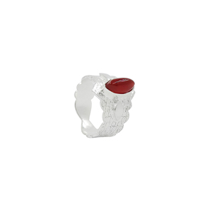 Wholesale Red Onyx Marquise Gemstone <b>Statement</b> <b>Ring</b> Silver Plated Brass Ornate Boho Cocktail <b>Ring</b> Jewelry for Women - Product Image 3