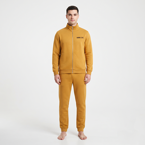 Ensemble de survêtement tendance pour homme, 2 pièces, avec fermeture éclair intégrale, pour entraînement sportif et jogging, vente en gros - Product Image 1