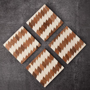 ที่รองแก้วทำจากไม้และเรซินที่ทันสมัยแผ่นรองแก้วใส่เครื่องดื่มทรงกลมและสี่เหลี่ยมโต๊ะรับประทานอาหารห้องนั่งเล่นทันสมัย - Product Image 3