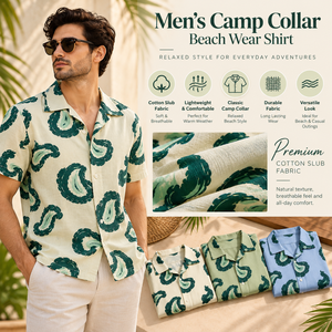 เสื้อเชิ้ตคอกลมผ้าฝ้ายพรีเมียมสำหรับผู้ชาย แขนสั้น พิมพ์ลาย ใส่เที่ยวทะเล สวมใส่สบายๆ ในช่วงฤดูร้อน เหมาะสำหรับวันหยุดพักผ่อน ขายส่ง - Product Image 5