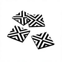 Ensemble de sous-verres ronds en acacia, épaisseur 5 mm, antidérapants, réutilisables, design moderne, 4 pièces