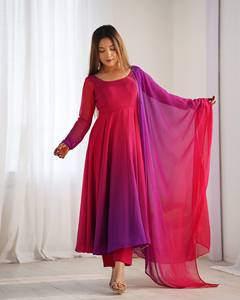 Vestido de Georgette para Mujer, Estilo Indio-Pakistaní, para Bodas, Kurtis, Vestido de Fiesta - Product Image 2