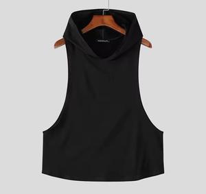 Débardeur sans manches pour homme, couleur unie, polyester tricoté, respirant, décontracté, col rond, style sportif - Product Image 5