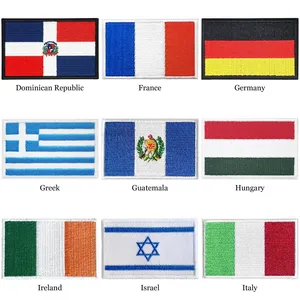 Parches Bordados de Banderas de Países, Termoadhesivos, Rectangulares, de Tela Tejida, para Decoración de Ropa, España, Suecia, Suiza, Tailandia - Product Image 3