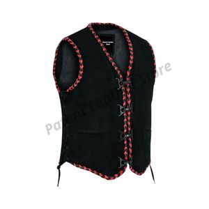 Chalecos de Cuero Genuino para Hombre, Último Modelo, al por Mayor, para Uso en Exteriores, Servicio Personalizado OEM, Chalecos de Cuero para Hombre en Grandes Cantidades - Product Image 1