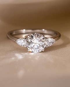 Igi/gia Lab เติบโตวินเทจ14K สีขาวทองแต่งงาน/แหวนหมั้นเพชรตัดแหวนดีสไตล์คลาสสิก unisex สำหรับวันครบรอบ - Product Image 1