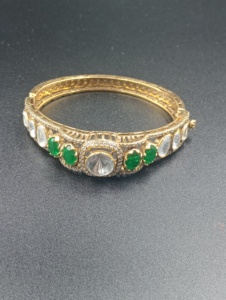 Amaira Jewels Gold Plated <b>Silver</b> <b>Cuff</b> <b>Bracelet</b> for Women Classic Wedding Handmade Design - Product Image 2