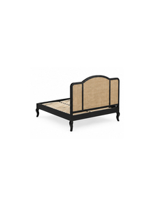 Cama de Plataforma Tradicional Tamaño Queen con Cabecera Tejida y Listones de Madera, Muebles de Dormitorio Elegantes con Temática Antigua - Product Image 4
