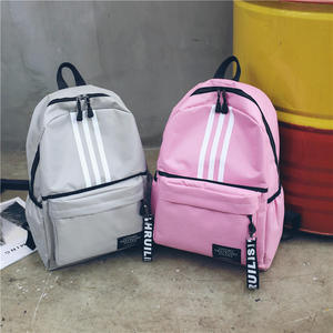 Customized Lightweight Korean Style Student Backpack Simple Fashionable Casual <b>College</b> Middle School Style Zipper Polyester <b>Bag</b> - Product Image 2