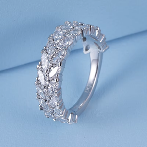 Women's White Gold Marquise Cut Diamond Engagement <b>Ring</b> Classic Style D Color Natural Diamonds - Product Image 4