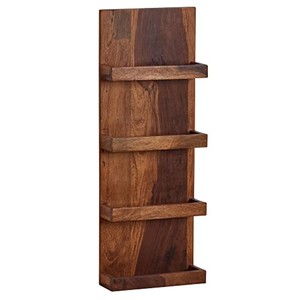 Consola de Pared Contemporánea de Madera de Mango Hecha a Mano con Grabado Decorativo y Acabado Blanqueado, Función de Almacenamiento para Sala de Estar - Venta al por Mayor - Product Image 6