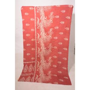 Boho Style Cotton Reversible Kantha Gudri Quilt Hand <b>Stitched</b> Indian Bed Cover and <b>Throw</b> Blanket - Product Image 2