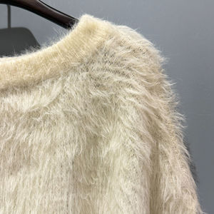 Pull-over décontracté pour homme, personnalisable OEM, en molleton 100% coton léger, col rond, jacquard duveteux, manches longues, idéal pour l'hiver - Product Image 3