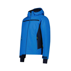 Veste de ski à capuche imprimée pour homme avec fermeture éclair, imperméable 10 000 mm, en polyester 220 g, color block, chaude, respirante, pour l'hiver et les activités de plein air - Product Image 4