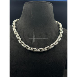 Premium <b>Iced</b> <b>Out</b> Cuban Link <b>Chain</b> Necklace with Lab Grown Diamonds Luxury Men's Fashion Jewelry By Trisha Jewels - Product Image 1