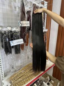 Extensiones de cabello sin procesar de grado 12A liso y sedoso Paquetes de armadura de cabello virgen vietnamita negro natural Paquetes de cabello liso - Product Image 6