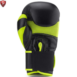 Ensemble de boxe SUMROOS SI : Gants en cuir noir et vert avec sangle de poignet réglable – Équipement d'entraînement durable, protecteur et confortable - Product Image 6