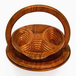 Affordable Handmade Wooden Snack Serving <b>Tray</b> with Multiple Compartments for Nuts, Dry Fruits, Sweets and Party Snacks - Product Image 5
