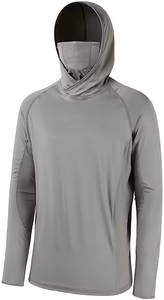 Chemises de pêche respirantes à séchage rapide UPF50 pour hommes et femmes, design logo, sweat à capuche de pêche, chemise de pêche à manches longues, masque personnalisé - Product Image 3