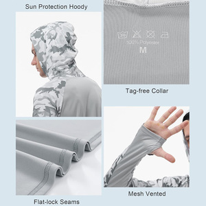 Chemises de pêche de qualité marine personnalisables, respirantes, grandes tailles, séchage rapide, UPF 50+, manches longues, vêtements d'extérieur pour la pêche en bateau - Product Image 2