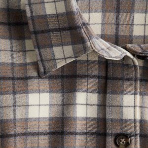 CUSTOM Logo Print <b>Men's</b> Plaid Flannel <b>Padded</b> <b>Shirt</b> Front Snap Buttons Jacket With Lining Warm Keep <b>Men's</b> Fashion <b>Shirt</b> - Product Image 5