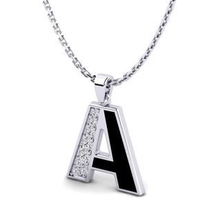 Colgante con Letra A con Incrustaciones de Cristales de Imitación, Plata 925, Moissanita, Estilo Hip Hop, Amuleto de Moda Unisex, Regalo - Product Image 3