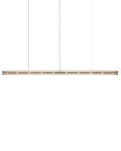 Modern Anodized Aluminum Textured Glass Linear <b>LED</b> Pendant <b>Light</b> <b>for</b> Dining <b>Room</b> Restaurant - Product Image 1