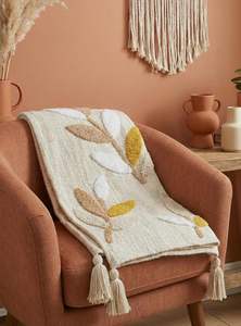 Manta de Algodón 100% con Diseño de Mechones |   Manta de Sofá de Diseño Geométrico Boho |   Manta Decorativa Suave Tejida con Borlas - Product Image 6